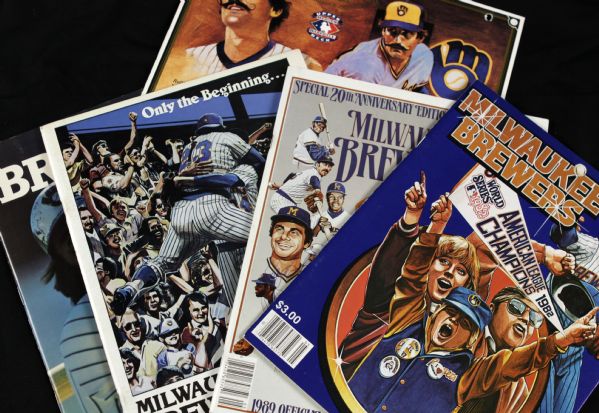 1980s Milwaukee Brewers Yearbook & Publications - Lot of 13