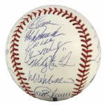 2002 New York Yankees Team Signed OML (Selig) Baseball w/ 26 Sigs. Incl. Jeter Clemens Torre Rivera Pettitte - JSA 