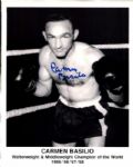 1990s Carmen Basilio Signed 8 x 10 Photo - Lot of 2 - JSA 