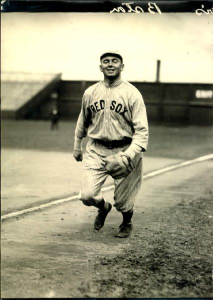 1911 Duffy Lewis Boston Red Sox "Detroit News Archives" Original 3.5" x 5" Photo (Detroit News Pre1918 Label/MEARS Photo LOA)
