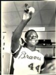 1973 Hank Aaron Atlanta Braves "The Sporting News Collection Archives" Original Photo (Sporting News Collection Hologram/MEARS Photo LOA)