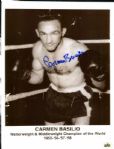 1990s Carmen Basilio Signed 8" x 10" Photo - Lot of 2 - JSA 
