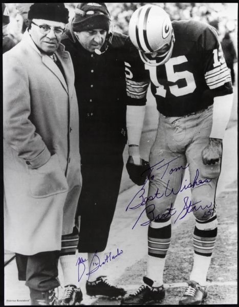 1965 Bart Starr & Zeke Bratkowski Green Bay Packers Signed 16" x 20" Photo - JSA