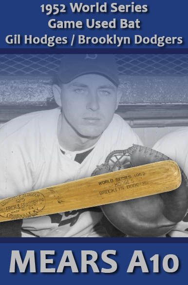 1952 Gil Hodges H&B Louisville Slugger Professional Model Game Used  Brooklyn Dodgers  World Series Bat (A10)