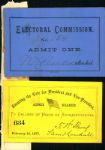 1877 Gallery of House of Representatives Admittance Card and Electoral Commission Admittance Card - Lot of 3
