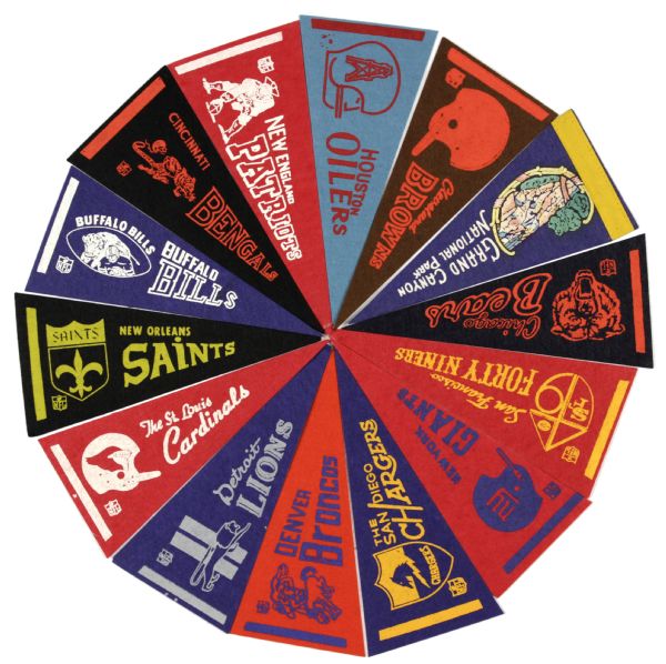 1970-80s Collection of Pennants & Mini-Pennants