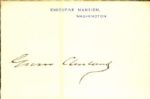 1885 Grover Cleveland Signed Card with Letter and Envelope -JSA