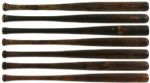 1910-21 H&B Louisville Slugger Dead Ball Era Game Used Bat Lot (7)  (MEARS Auciton LOA) 