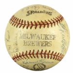 1970s Milwaukee Brewers Team-Signed Baseball - Lot of 2 Both With Harvey Kuenn - JSA 