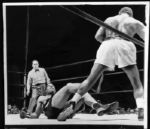 1947 Joe Louis vs. Jersey Joe Walcott Original 12 3/4" x 11" Oversized Chicago Sun Times Photo - MEARS 
