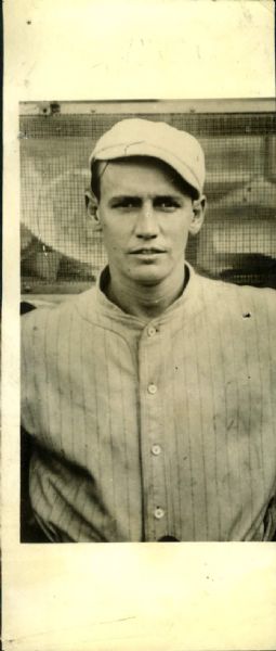 1912-14 circa Smoky Joe Wood Boston Red Sox "Detroit News Archives" Original 3.5" x 8" Photo (Detroit News Pre1918 Label/MEARS Photo LOA)