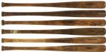1917-30 H&B Louisville Slugger Professional Model Side Written Game Used Bat Lot (6)  Minor Leagues  (MEARS Auction LOA)