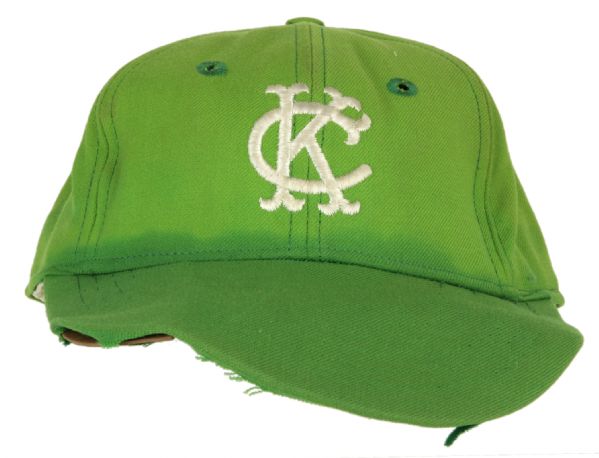 1963-67 Kansas City Athletics Game Worn Cap (MEARS Auction LOA)