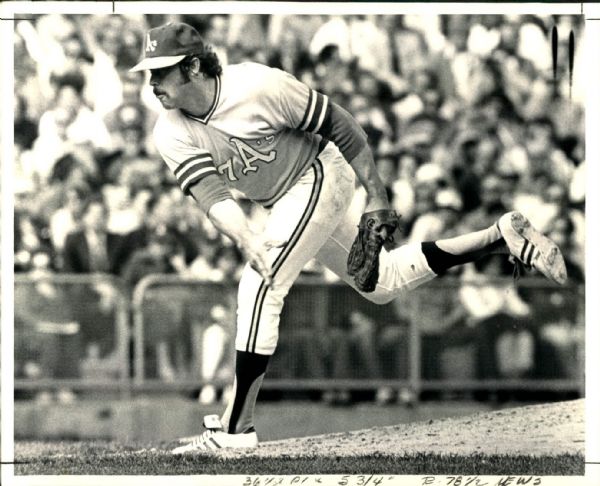 1971-73 Catfish Hunter Oakland Athletics "The Sporting News Collection Archives" Original Photo (Sporting News Collection Hologram/MEARS Photo LOA) - Lot of 3