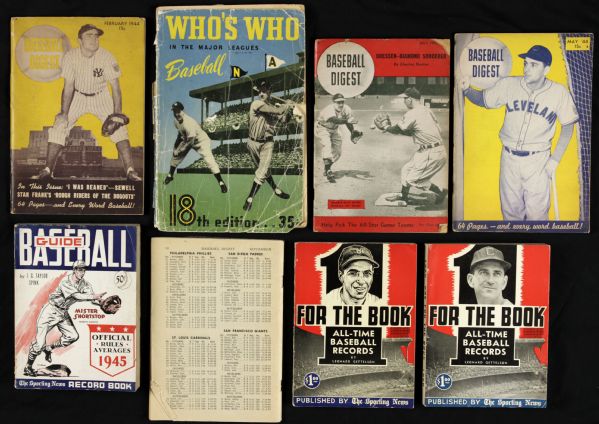 1944-95 Baseball Publications, Mainly Becket Baseball - Lot of 24