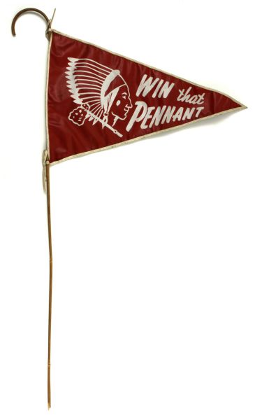 1950s Milwaukee Braves "Win That Pennant" Vinyl Pennant