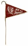 1950s Milwaukee Braves "Win That Pennant" Vinyl Pennant