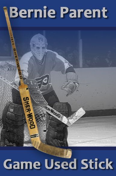 1972-79 Bernie Parent Philadelphia Flyers Game Used Sher-Wood Hockey Stick - HOF  (MEARS Auction LOA)