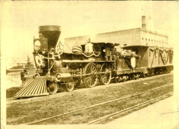 1865 Abraham Lincolns Funeral Train "The Chicago Sun Times Archives" Modern Print (Chicago Sun Times Hologram/MEARS Photo LOA)