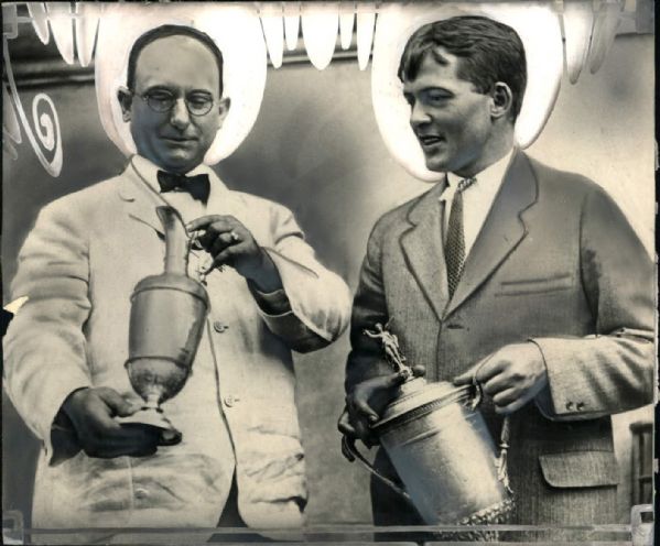 1920s Bobby Jones with Trophy "The Sporting News Collection Archives" Original Photo (Sporting News Collection Hologram/MEARS Photo LOA)