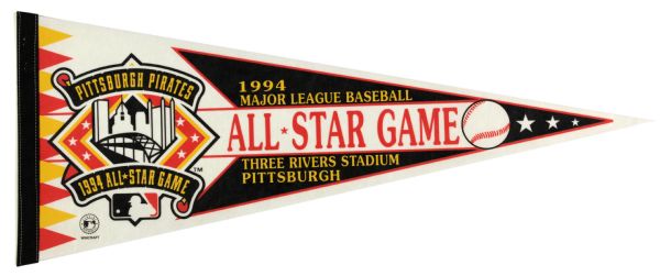 1991-94 Pittsburgh Pirates Pennants - Lot of 3