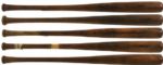 1920s H&B Louisville Slugger Side Written Professional Model Game Used Bat Lot of (5) - (MEARS Auction LOA)