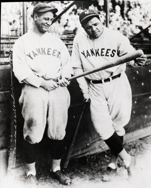 1927-30 Babe Ruth Lou Gehrig New York Yankees "The Sporting News" Original 3.25" x 4" Black And White Negative (The Sporting News Collection/MEARS Auction LOA) 