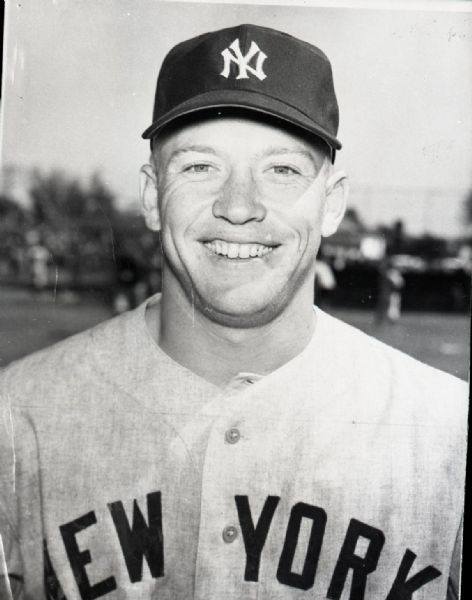 1954 Mickey Mantle New York Yankees "The Sporting News" Original 1.75" x 2.5" Black And White Negative (The Sporting News Collection/MEARS Auction LOA) 
