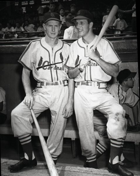 1946-56 Stan Musial Red Schoendienst St. Louis Cardinals "The Sporting News" Original 3" x 3.75" Black And White Negative (The Sporting News Collection/MEARS Auction LOA) 