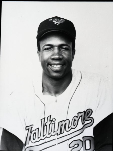 1966 Frank Robinson Baltimore Orioles "The Sporting News" Original 2" x 2.5" Black And White Negative (The Sporting News Collection/MEARS Auction LOA) 