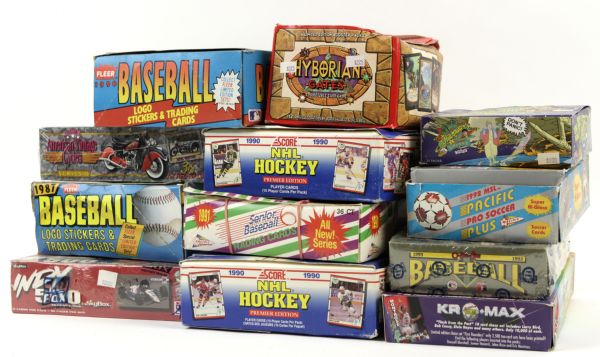 1990s Collection of Unopened Wax Product Incl. 1987 Fleer Baseball