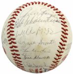 1982 St. Louis Cardinals Team Signed World Series Baseball w/ 28 Sigs. Incl. Darrell Porter Ozzie Smith - JSA 