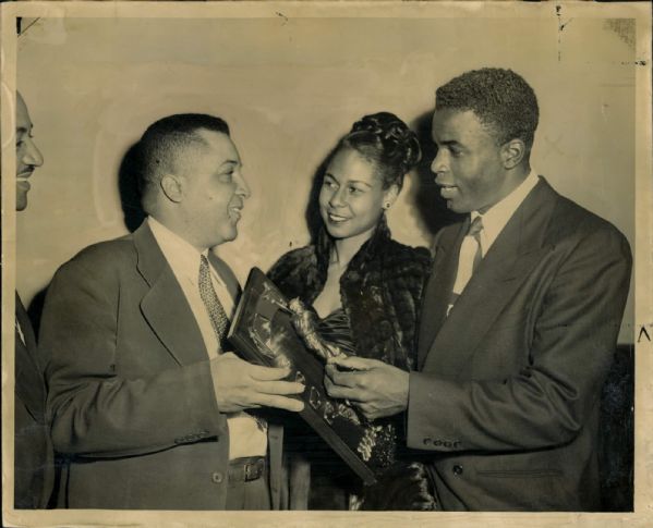 1947 Jackie Robinson Brooklyn Dodgers "The Chicago Sun-Times Archives" Original Photos (Chicago Sun-Times Hologram/MEARS Photo LOA) - Lot of 2