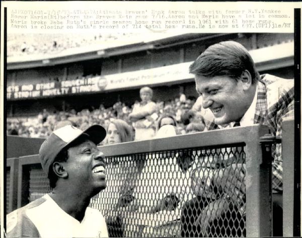 1973-74 Hank Aaron Atlanta Braves "The Sporting News Collection Archives" Original Photo (Sporting News Collection Hologram/MEARS Photo LOA) - Lot of 7