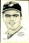 1954-65 Tom Phoebus Jim Dykes Billy Hitchcock Baltimore Orioles "TSN Collection Archives" Original Illustration Artwork (TSN Collection Hologram/MEARS LOA) Unique, 1:1 - Lot of 10