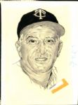 1962-69 Minnesota Twins The Sporting News Collection Archives Original Illustration Artwork (Sporting News Collection Hologram/MEARS LOA) Unique, 1:1 - Lot of 6
