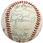 1982 Milwaukee Brewers Team Signed World Series Baseball w/ 28 Sigs. - JSA 