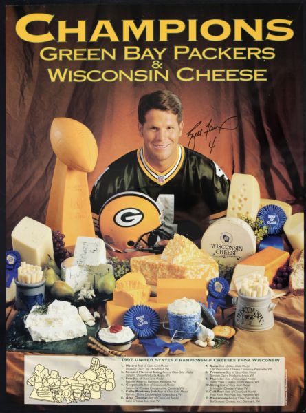1996-97 Brett Favre Green Bay Packers Cheese Advertisement 
