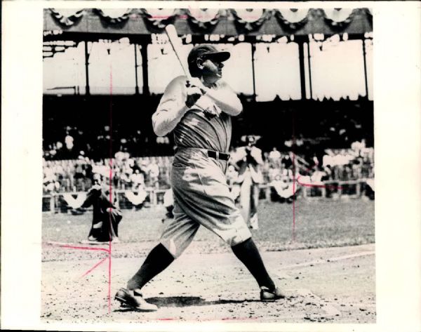 1934 Babe Ruth New York Yankees "The Sporting News Collection Archives" 1973 Print (Sporting News Collection Hologram/MEARS Photo LOA)