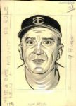 1962-69 Minnesota Twins "The Sporting News Collection Archives" Original Illustration Artwork (Sporting News Collection Hologram/MEARS LOA) Unique, 1:1 - Lot of 6