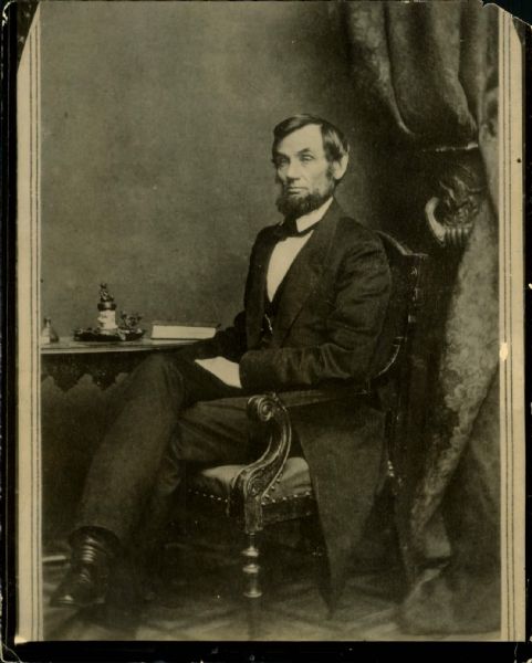 1863-1928 Abraham Lincoln "The Chicago Sun-Times Archives" Original Photos and 1934 Print (Chicago Sun-Times Hologram/MEARS Photo LOA) - Lot of 3