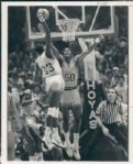 1982 Patrick Ewing Georgetown Hoyas vs. Ralph Sampson "The Sporting News Collection Archives" Original Type 1 8" x 10" Photo (TSN Hologram/MEARS Type 1 Photo LOA)