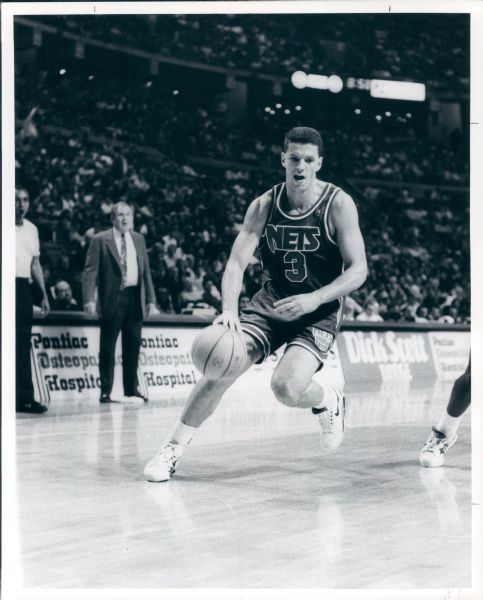 1991 Drazen Petrovic New Jersey Nets "The Sporting News Collection Archives" Original Type 1 8" x 10" Photo (Sporting News Collection Hologram/MEARS Type 1 Photo LOA)
