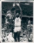 1983 Clyde Drexler University of Houston & James Worthy James Worthy UNC "TSN Collection Archives" Original Type 1 8" x 10" Photo (Sporting News Collection Hologram/MEARS Type 1 Photo LOA)