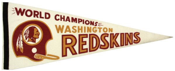 1982 Washington Redskins World Champions Full Size Pennant