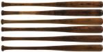1920-30s  H&B Louisville Slugger Side Written Professional Model Game Used Bat Lot of (6) - (MEARS Auction LOA)