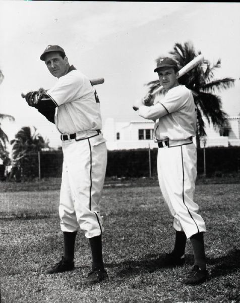 1947 Hank Greenberg Ralph Kiner Pittsburgh Pirates "The Sporting News" Original 3" x 4" Black And White Negative (The Sporting News Collection/MEARS Auction LOA) 