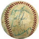 1976-79 Detroit Tigers Team Signed OAL Baseball 19 Sigs. - JSA 