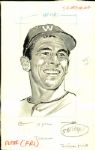 1944-68 Walter Johnson Clark Griffith Ossie Bleuge Washington Senators TSN Collection Archives Original Illustration Artwork (TSN Collection Hologram/MEARS LOA) Unique, 1:1 - Lot of 22