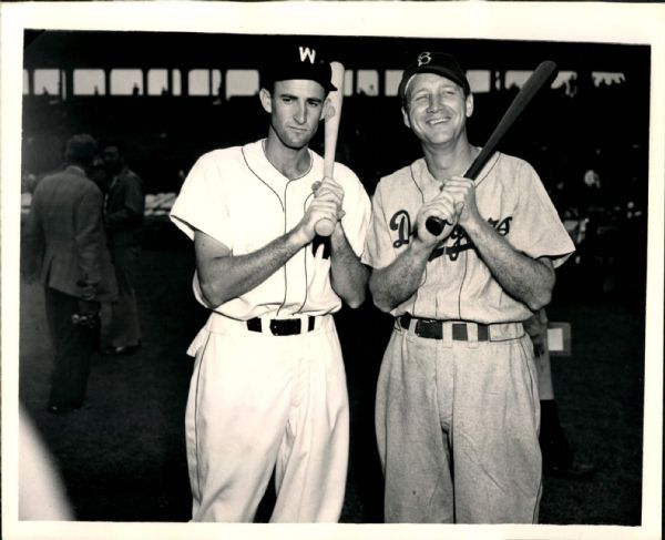 1946-57 Mickey Vernon Washington Senators Boston Red Sox "The Sporting News Collection Archives" Original Photos (Sporting News Collection Hologram/MEARS Photo LOA) - Lot of 3
